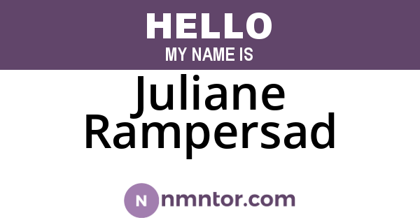 Juliane Rampersad