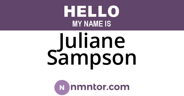 Juliane Sampson