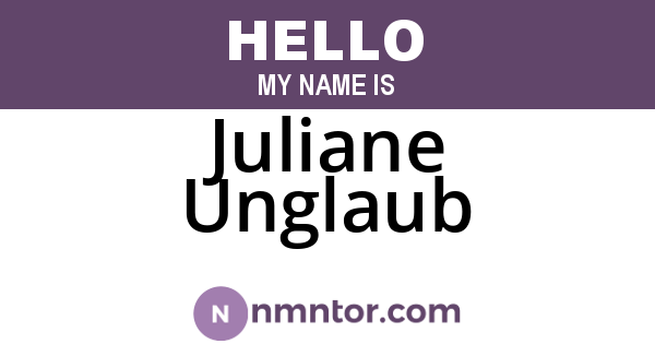 Juliane Unglaub