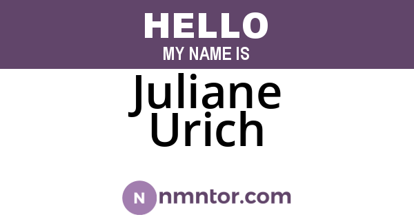 Juliane Urich