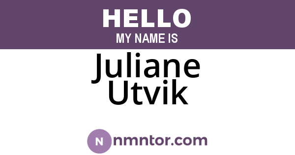 Juliane Utvik