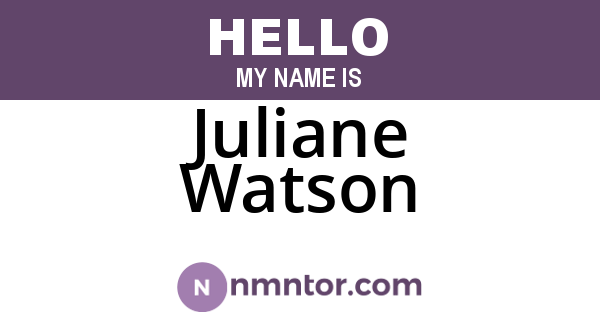 Juliane Watson