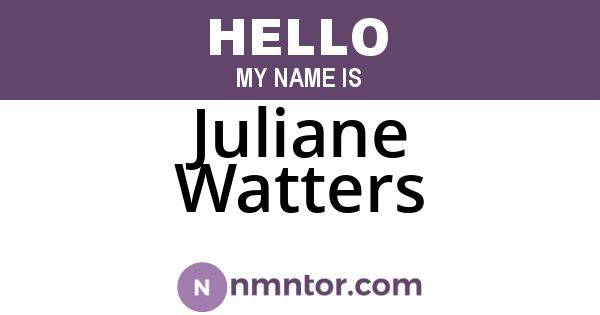 Juliane Watters