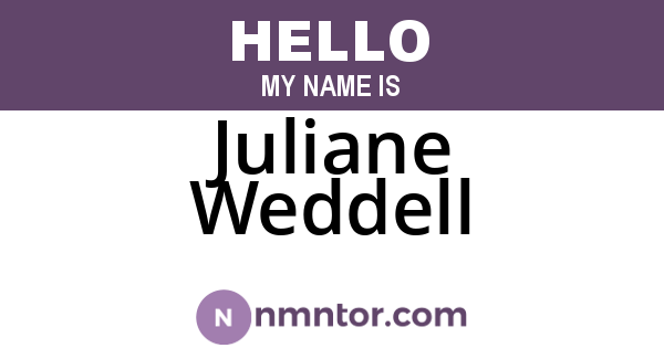 Juliane Weddell