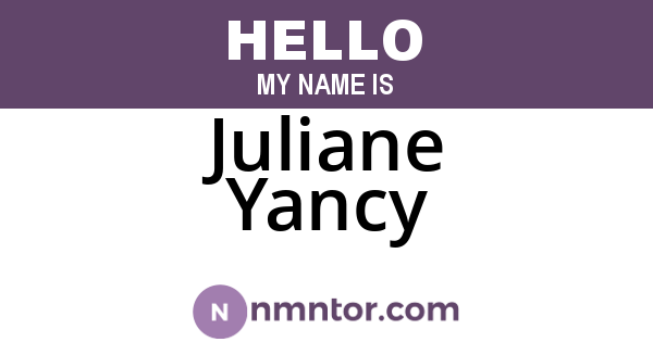 Juliane Yancy
