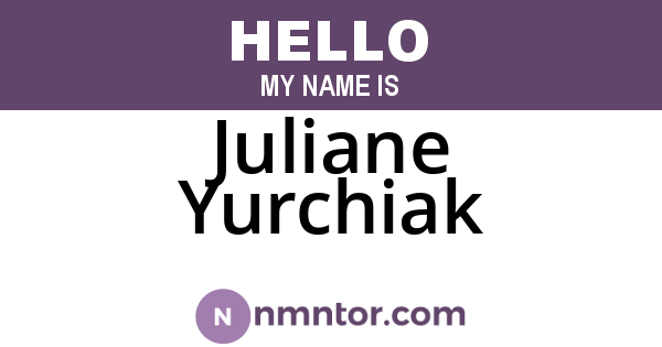 Juliane Yurchiak