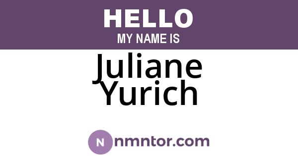 Juliane Yurich
