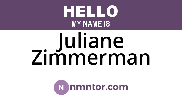 Juliane Zimmerman
