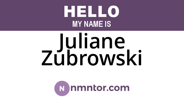 Juliane Zubrowski