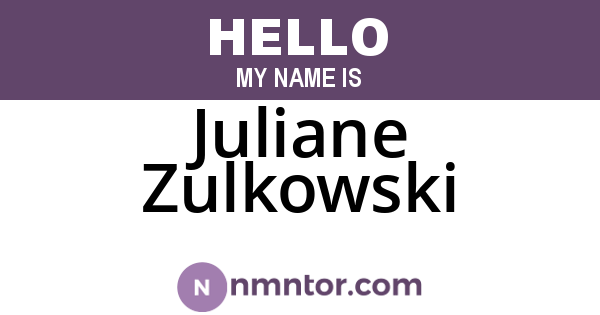 Juliane Zulkowski