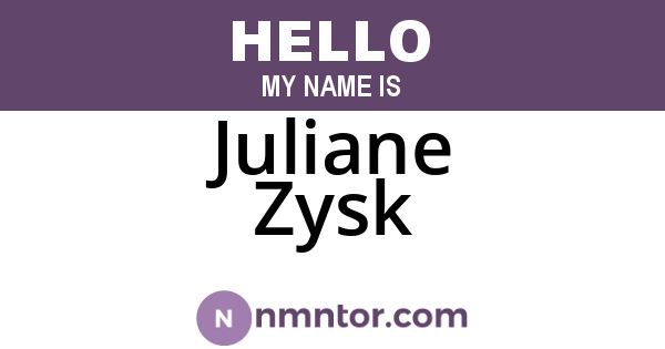 Juliane Zysk