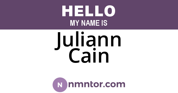 Juliann Cain