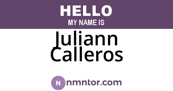 Juliann Calleros