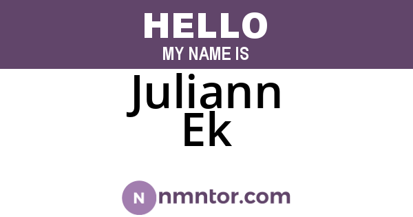 Juliann Ek