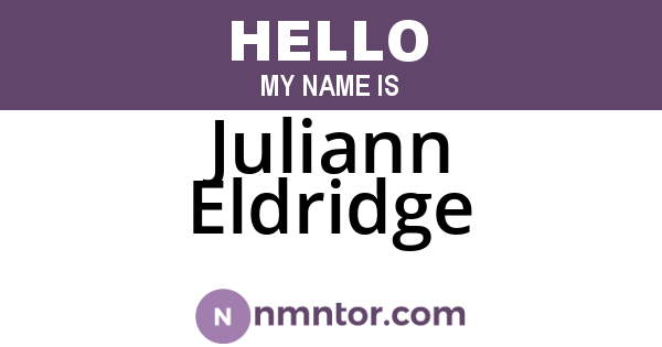 Juliann Eldridge