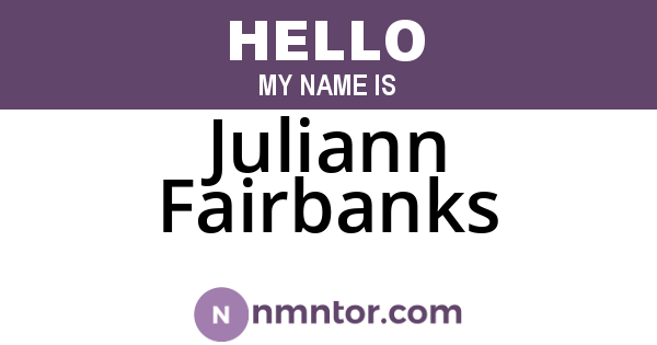Juliann Fairbanks