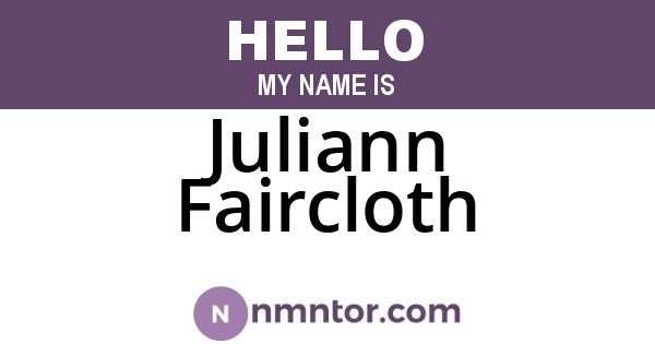 Juliann Faircloth