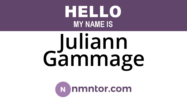 Juliann Gammage