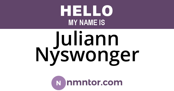 Juliann Nyswonger