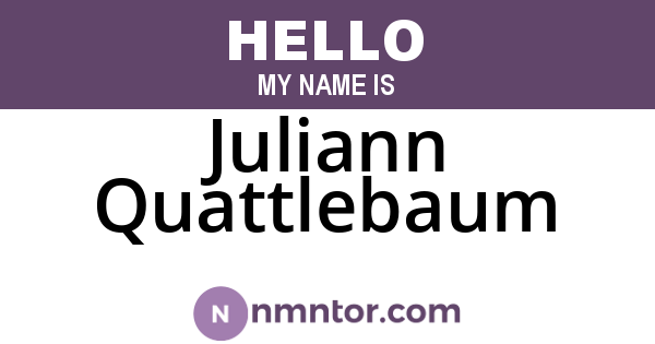 Juliann Quattlebaum