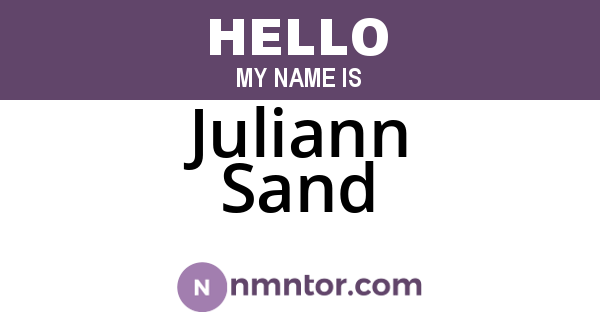 Juliann Sand
