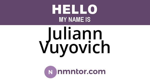 Juliann Vuyovich