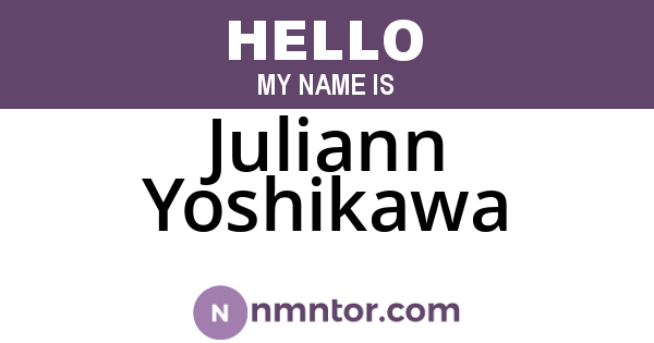 Juliann Yoshikawa