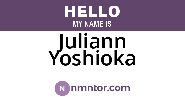 Juliann Yoshioka