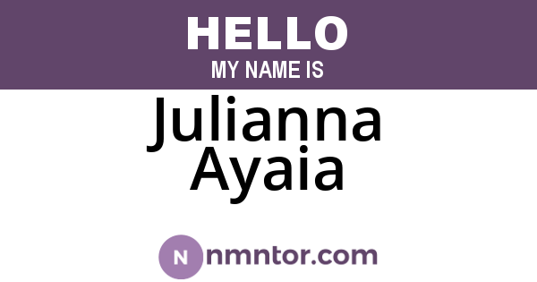 Julianna Ayaia