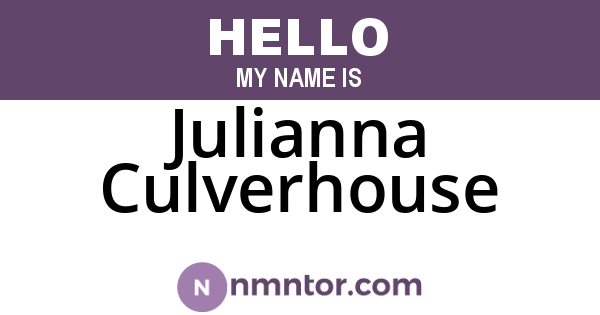 Julianna Culverhouse