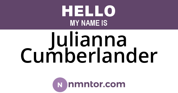 Julianna Cumberlander