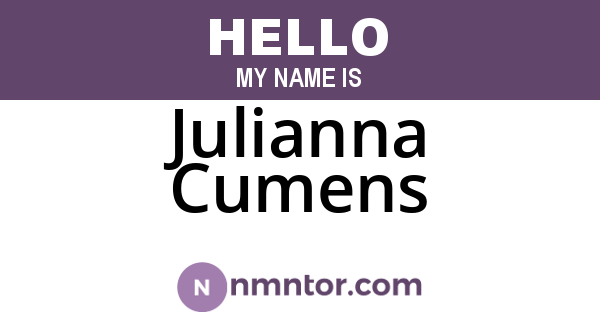 Julianna Cumens