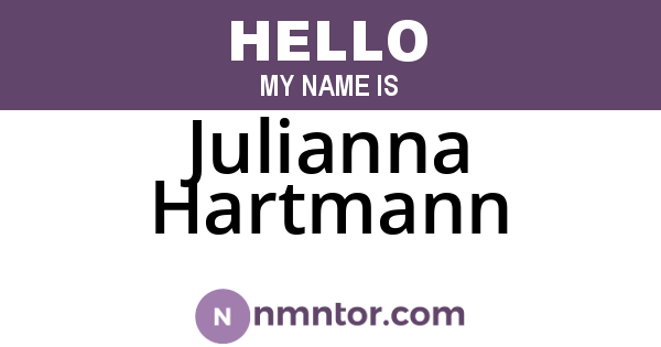 Julianna Hartmann