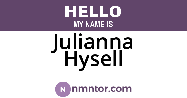 Julianna Hysell