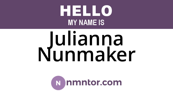 Julianna Nunmaker