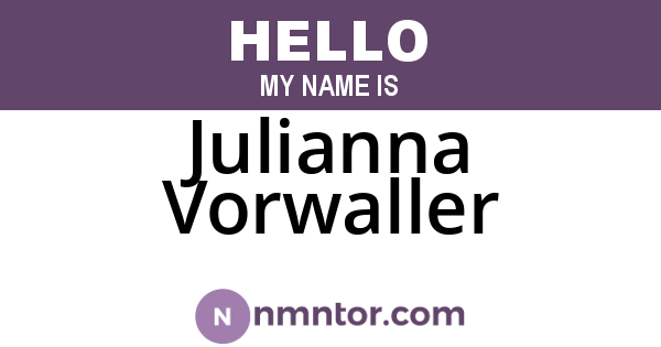 Julianna Vorwaller