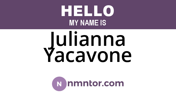 Julianna Yacavone