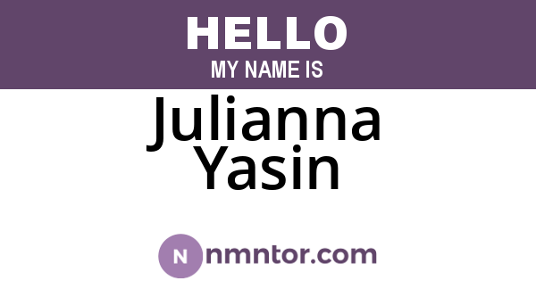 Julianna Yasin