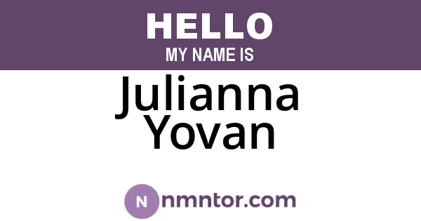 Julianna Yovan