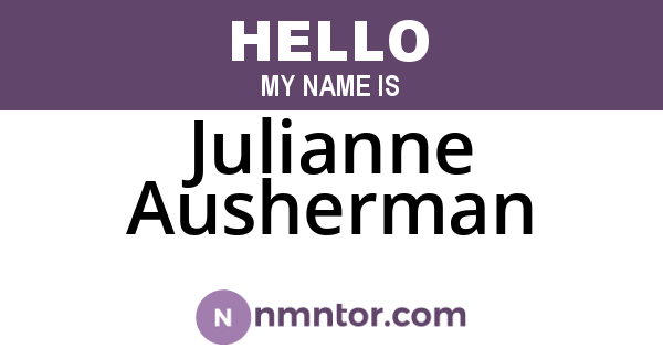 Julianne Ausherman