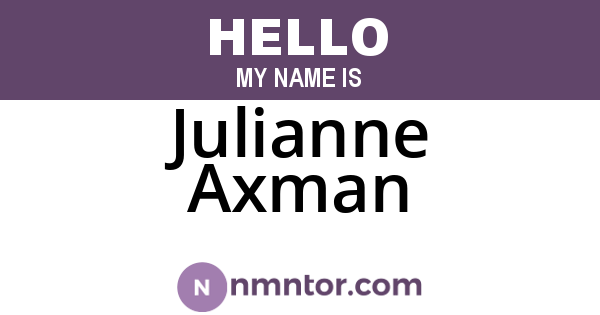 Julianne Axman