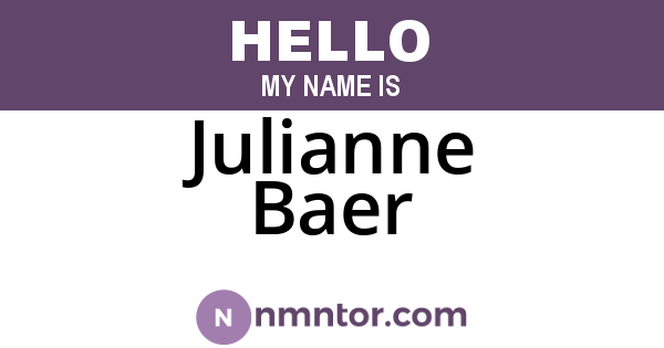Julianne Baer