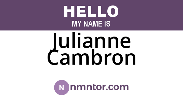 Julianne Cambron
