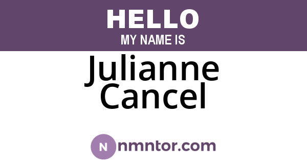 Julianne Cancel