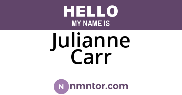 Julianne Carr
