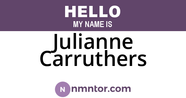 Julianne Carruthers