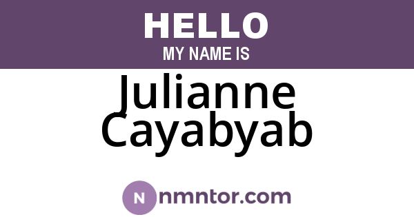 Julianne Cayabyab