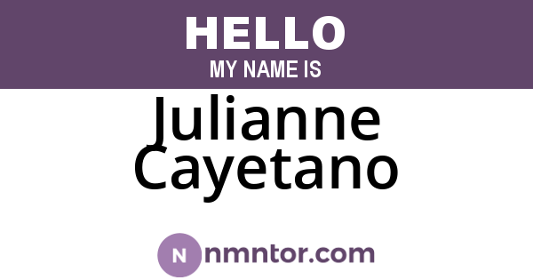 Julianne Cayetano