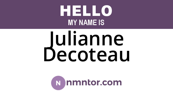 Julianne Decoteau