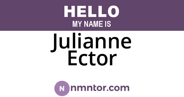 Julianne Ector
